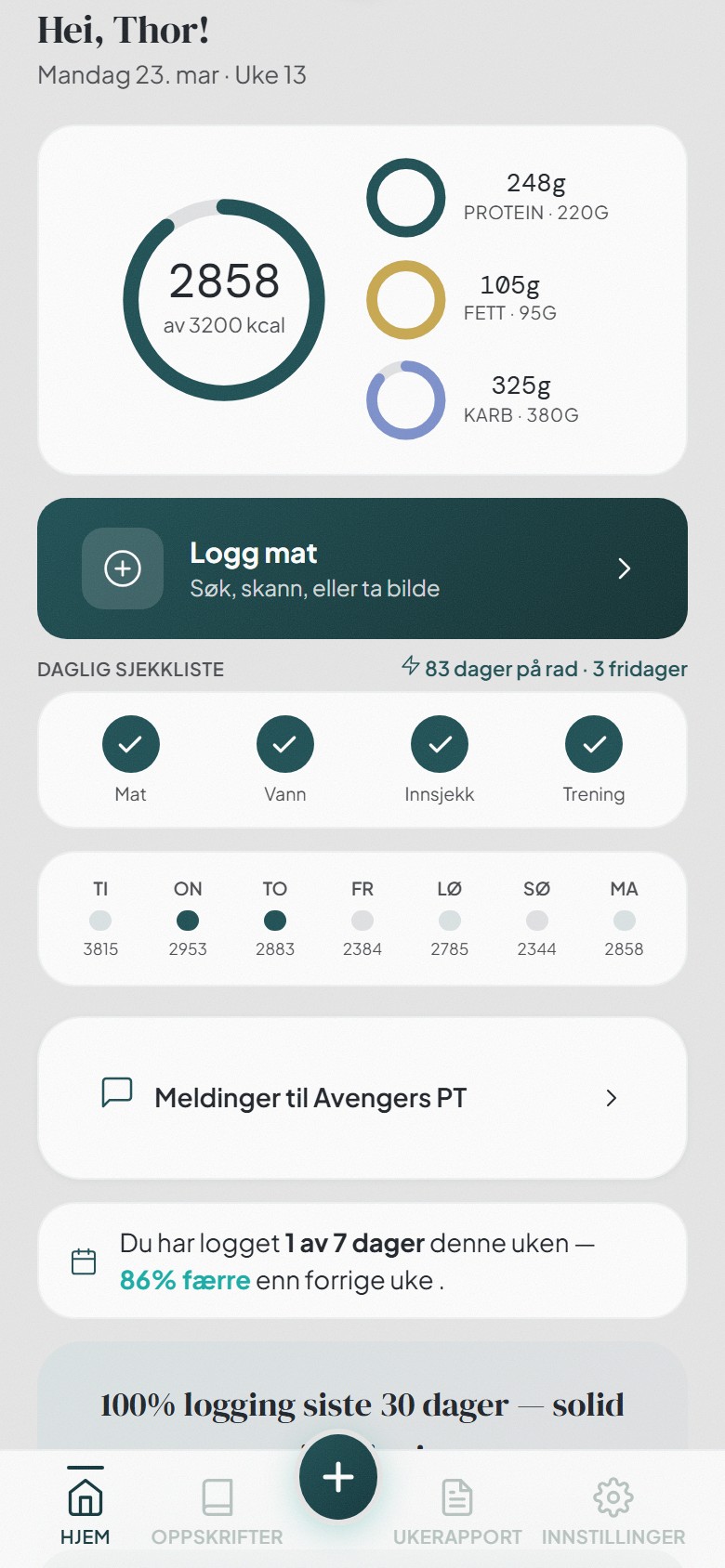 Klient dashboard